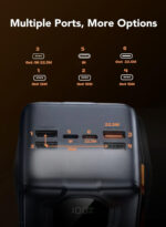 Levino N60 50000mAh Power Bank, 22.5W Fast Charging, Built-in Type-C & Lightning, LED Display, Multi-Port Portable Charger – Black - Image 6