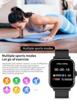 A58 Plus 7-in-1 Gold Women Smartwatch Jewelry Set