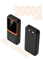 Portable Charger 20000mAh Power Bank with Built-in Cables, 22.5W Fast Charging, Slim Design, USB-C & LED Display, 5 Outputs & 3 Inputs, Travel Friendly Battery Pack for iPhone, Samsung, iPad & All Devices