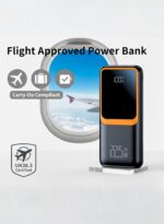 Portable Charger 20000mAh Power Bank with Built-in Cables, 22.5W Fast Charging, Slim Design, USB-C & LED Display, 5 Outputs & 3 Inputs, Travel Friendly Battery Pack for iPhone, Samsung, iPad & All Devices