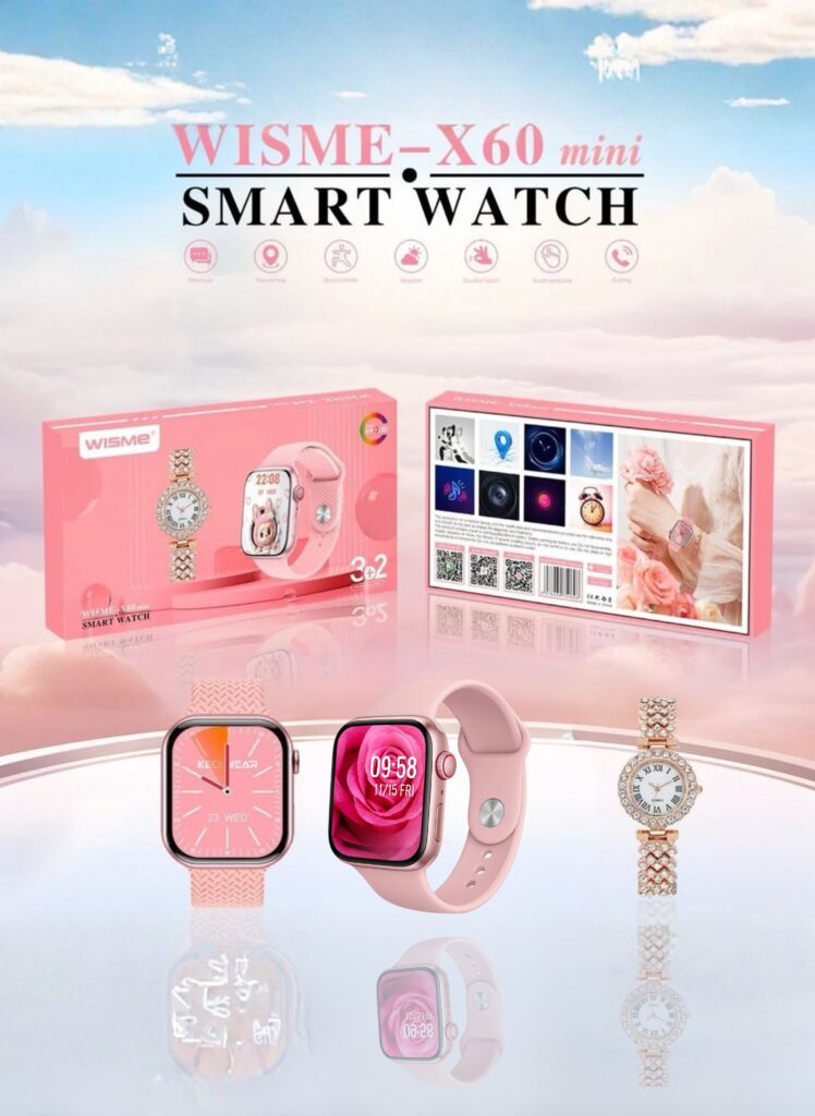 Wisme X60 Mini Smart Watch Pink