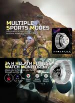 WISME X38 MAX Multi-Function Smart Watch With 3 Pair Straps and Charging Cable Designed for Gents Silver