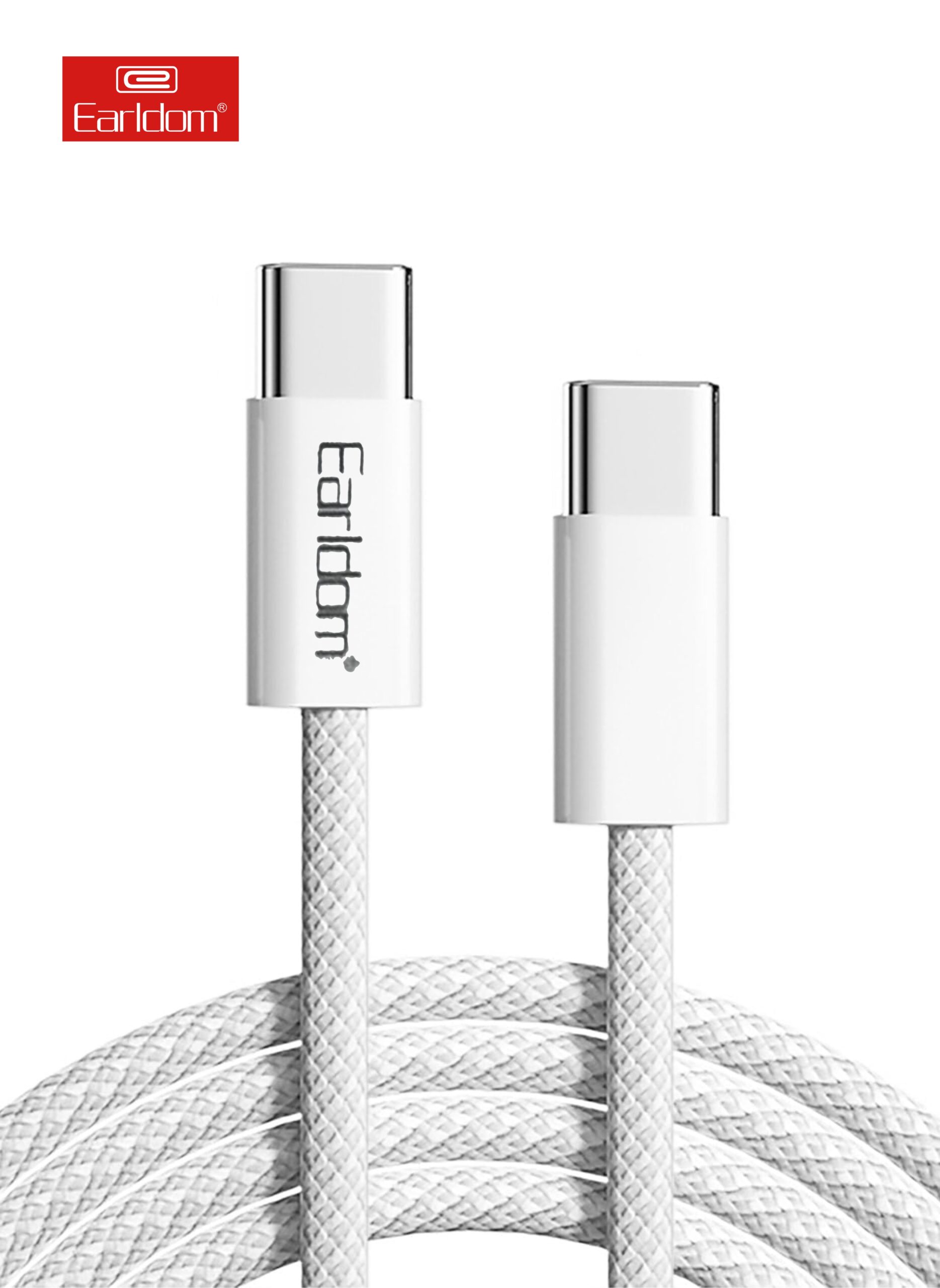 Earldom White Braided USB C Cable Earldom White Braided USB C Cable