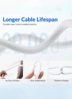 Earldom White Braided USB C Cable