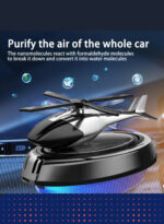 Solar-Powered Helicopter Car Air Freshener| Grey and Silver