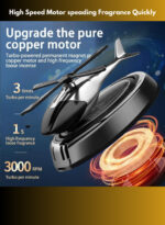 Solar-Powered Helicopter Car Air Freshener| Grey and Silver