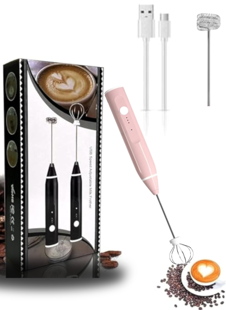 Rechargeable Milk Frother (Pink)
