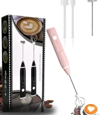 Rechargeable Milk Frother (Pink)