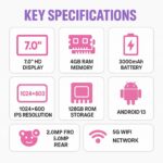 Oteeto K3 Kids Tablet 7” HD Display (Blue)