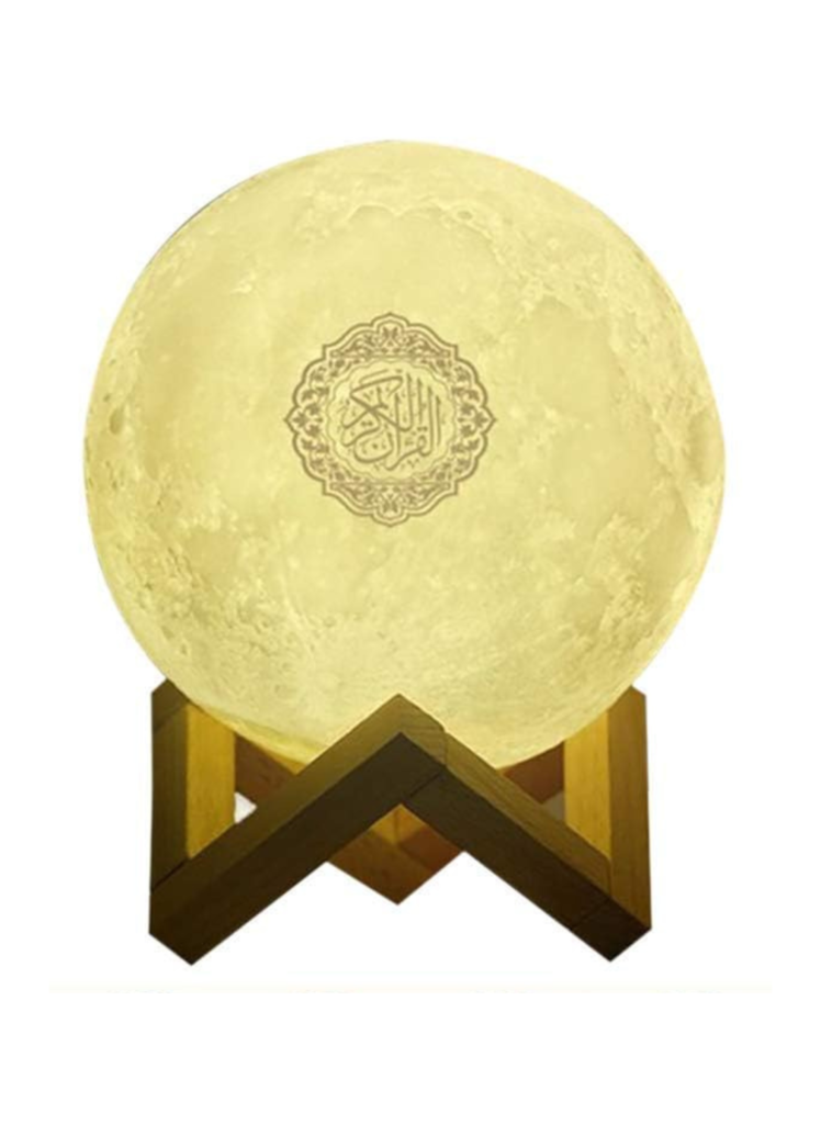 4-in-1 Quran MP3 Speaker with 16-Color 3D Moon Lamp