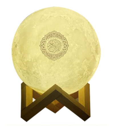 4-in-1 Quran MP3 Speaker with 16-Color 3D Moon Lamp