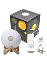 4-in-1 Quran MP3 Speaker with 16-Color 3D Moon Lamp