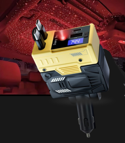 66W 4-in-1 Retractable Car Charger