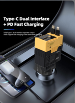 66W 4-in-1 Retractable Car Charger