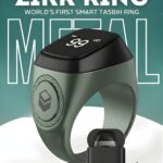 Smart Zikr Ring Lite 20MM Digital Tasbih| Green and Gold