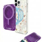 Magnetic Card Holder for Phone(purple)