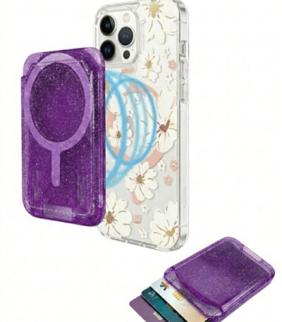 Magnetic Card Holder for Phone(purple)