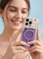 Magnetic Card Holder for Phone(purple)