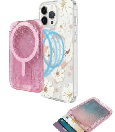 Magnetic Card Holder for Phone(pink)