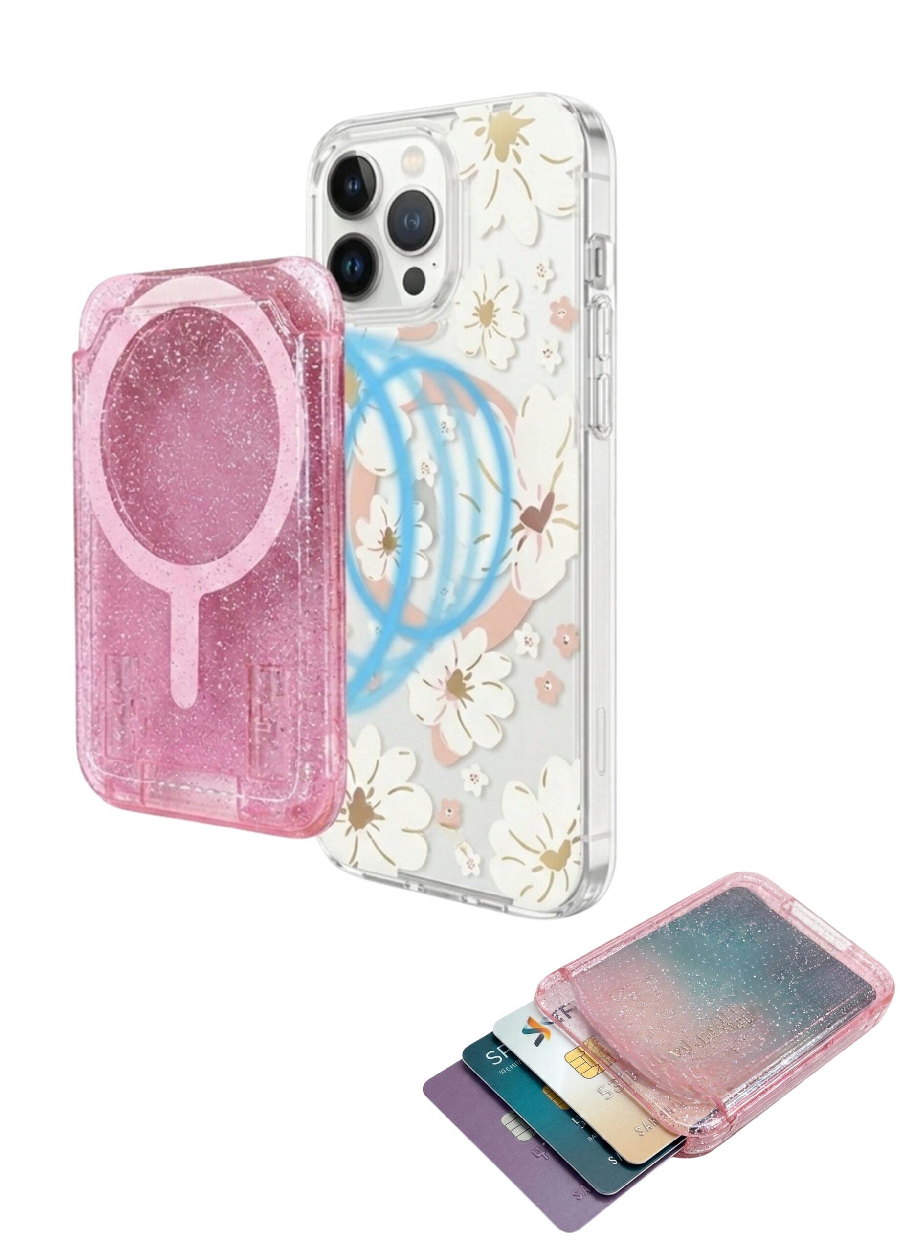 Magnetic Card Holder for Phone(pink) Magnetic Card Holder for Phone(pink)