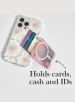 Magnetic Card Holder for Phone(pink)