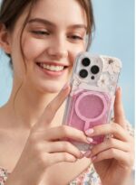 Magnetic Card Holder for Phone(pink)