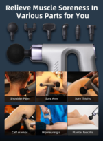 Next Level Massager Usb Rechargeable 4 Heads White