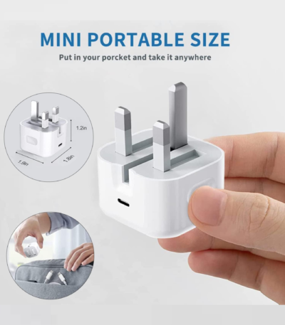 50W Dual USB-C Fast Charger Plug