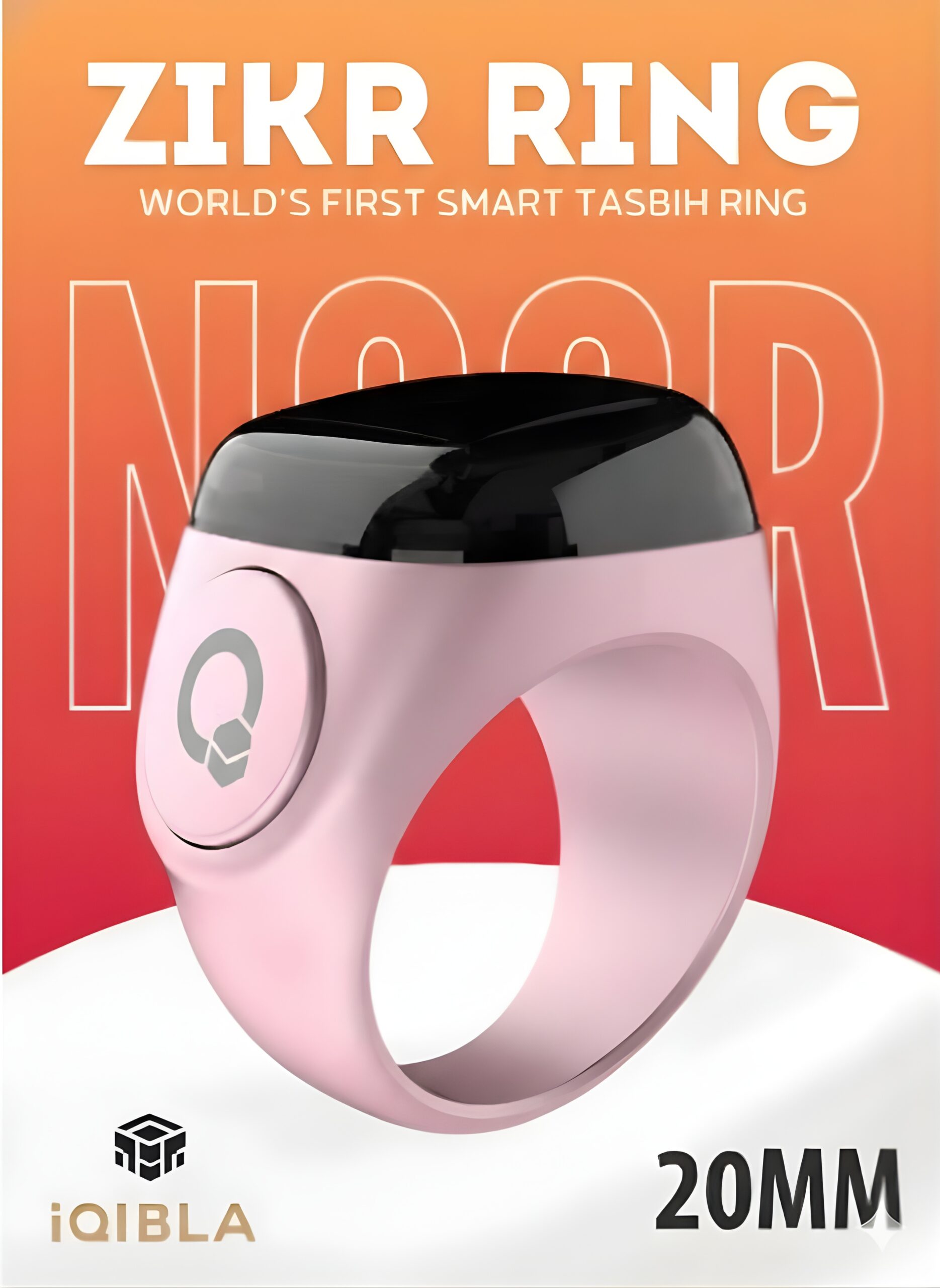 Zikr Ring Noor | 20MM Smart Prayer Ring with Digital Tasbih Zikr Ring Noor | 20MM Smart Prayer Ring with Digital Tasbih