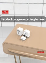 Earldom Universal Plug Adapter Combo 3PCS LC15 White