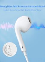 USB-C Wired Earphones with Mic (White)