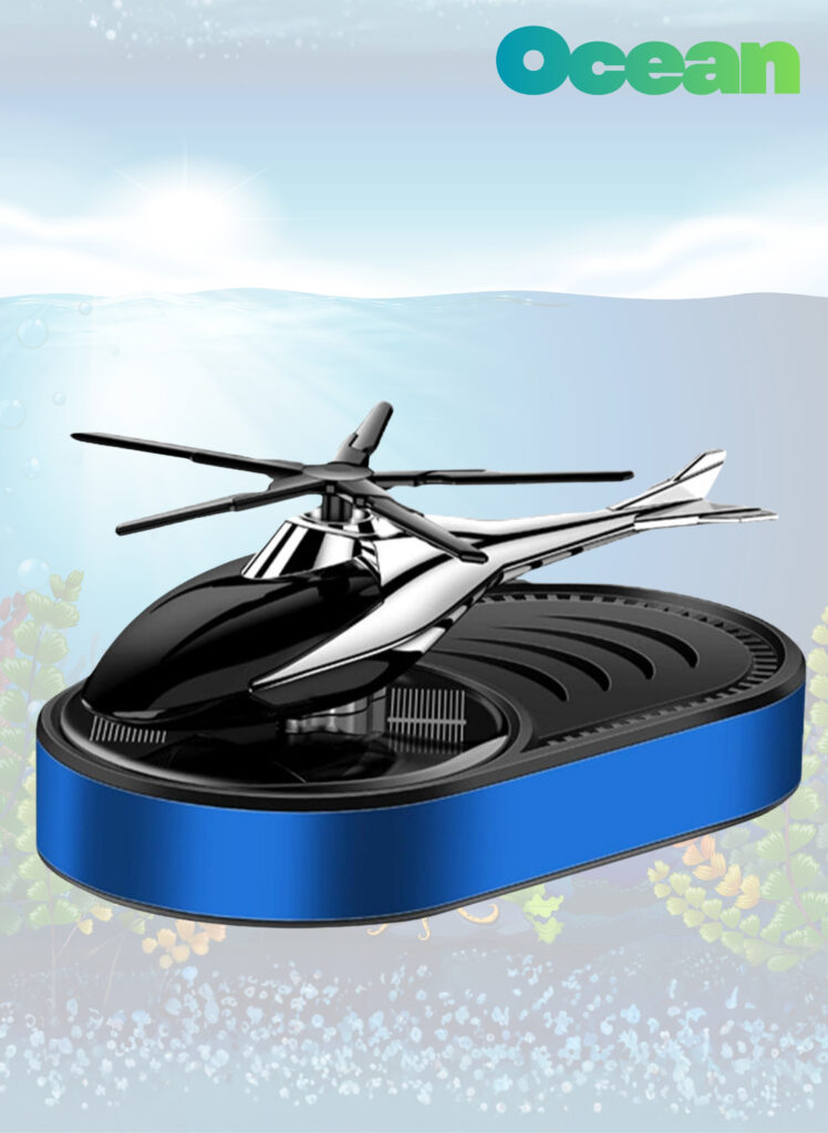 Solar-Powered Helicopter Car Air Freshener